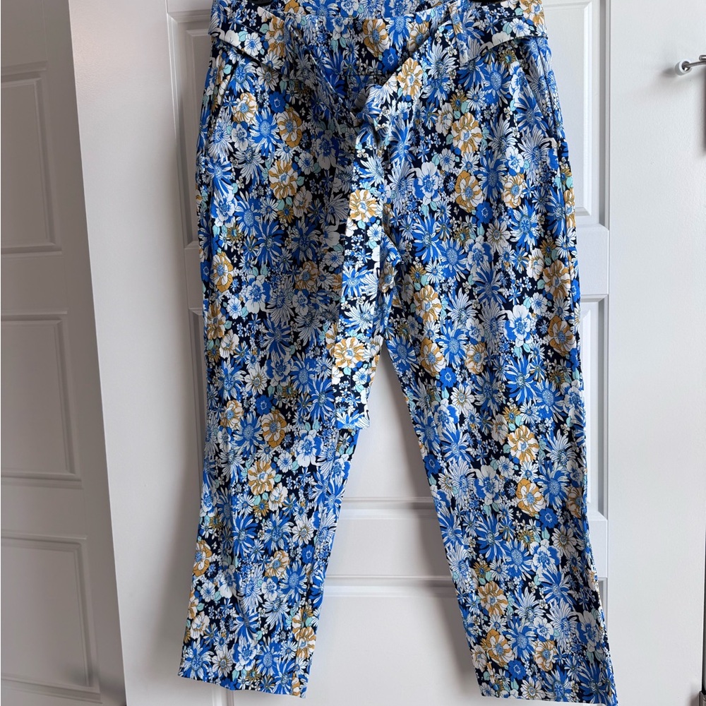Floral Blue and Yellow Pants